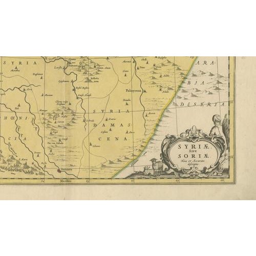 Hand-Colored Engraved Map of Syria from Valk & Schenk, Amsterdam, 1700 For Sale - Image 6 of 11