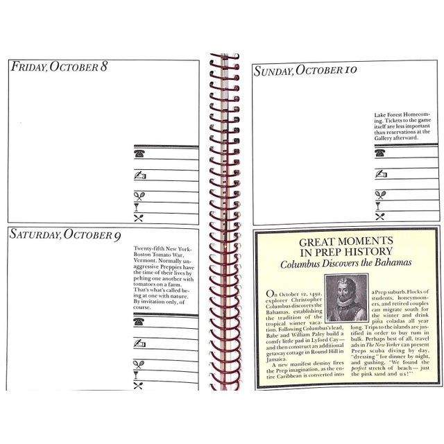 1980s "The Offical Preppy Desk Diary" Birnbach, Lisa 1982 For Sale - Image 5 of 11