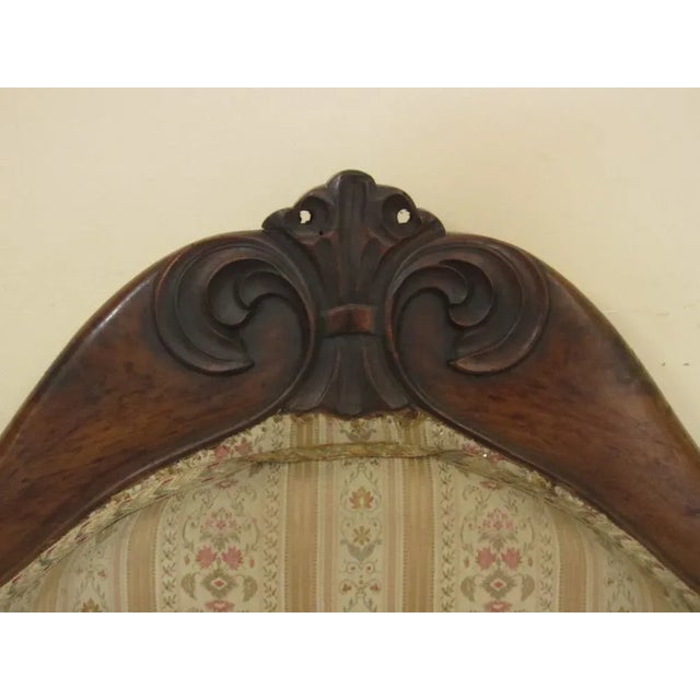 Antique Luigi Filippo Walnut Sofa For Sale - Image 6 of 8