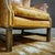 Vintage Tan Leather Wingback Armchair For Sale - Image 5 of 7