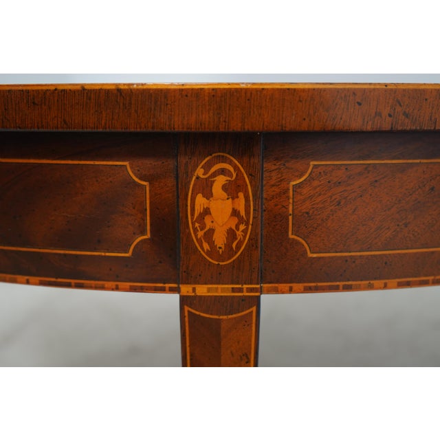 Wood Kindel Winterthur Round Inlaid Coffee Table For Sale - Image 7 of 14