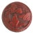 Chinese Carved Red W/Blue Interior Carved Figural Cinnabar Lacquer Round Box For Sale