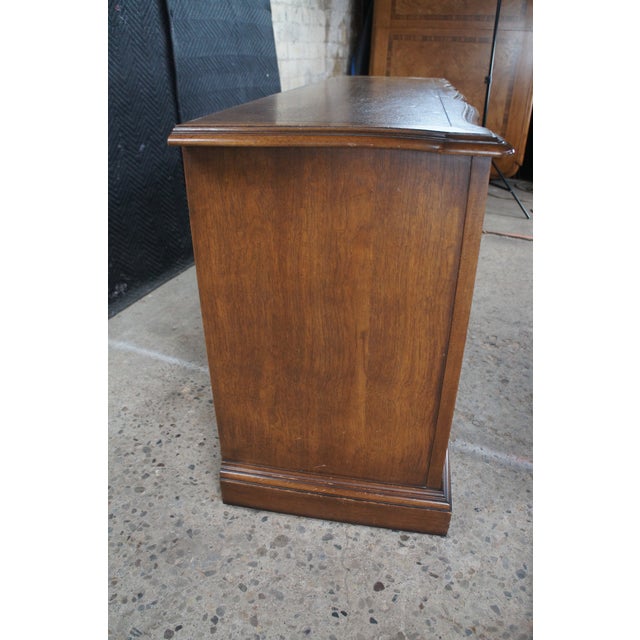 Vintage Century Furniture French Country Serpentine Oak Triple Dresser 68" For Sale - Image 14 of 14