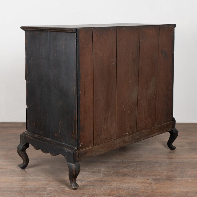 18th Century Large Danish Black-Painted Oak Chest of Drawers For Sale - Image 15 of 15