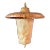 Mid 20th Century Organic Woven Wicker and Bamboo Wall Sconce For Sale
