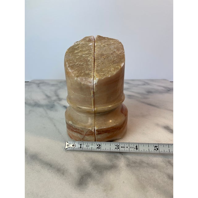 Mid 20th Century Pair of Pink Marble Architectural Element Ruins Column Bookends For Sale In Seattle - Image 6 of 9