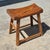 Vintage Rustic Asian Hand-Hewn Elm Wood Saddle Seat Low Stool For Sale - Image 10 of 10