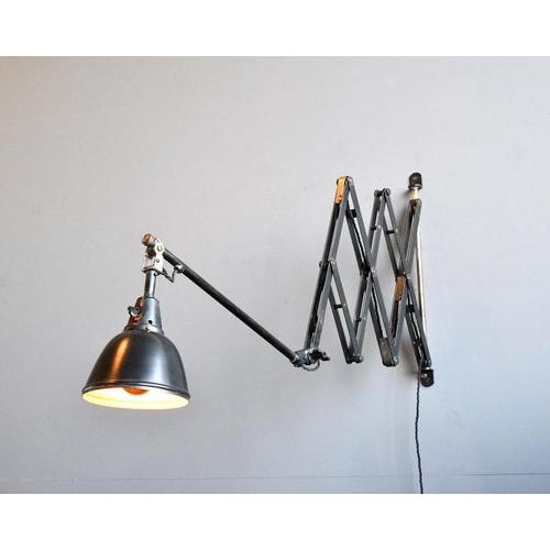 Wall Mounted Scissor Lamp by Midgard 1930s, 1890s For Sale - Image 11 of 14