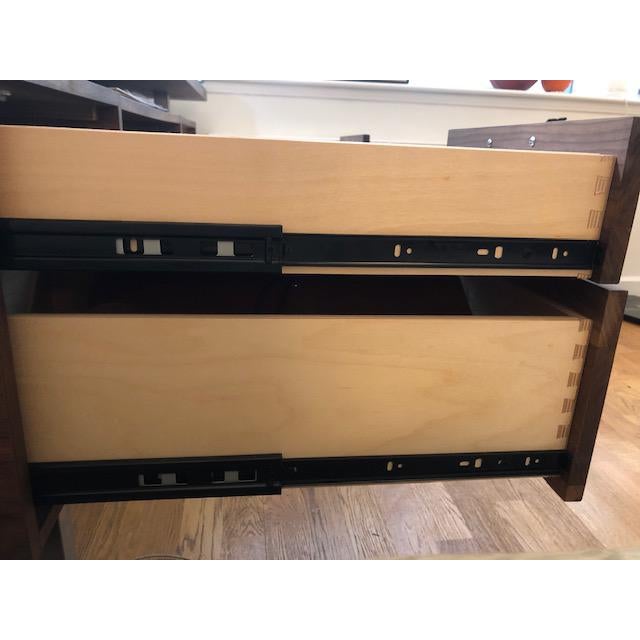 Mid Mentury Modern Crate Barrel Clybourn Walnut Tanker Desk Chairish