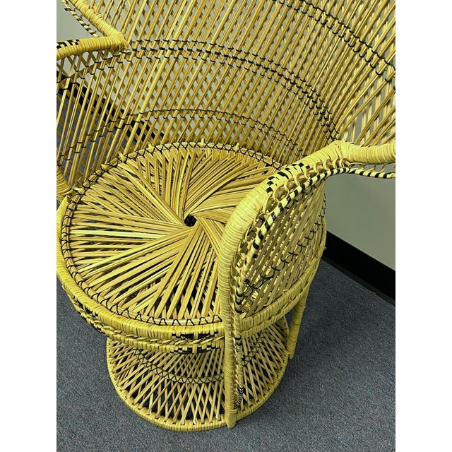 Wood Classic Wicker and Rattan Peacock Chair. For Sale - Image 7 of 9