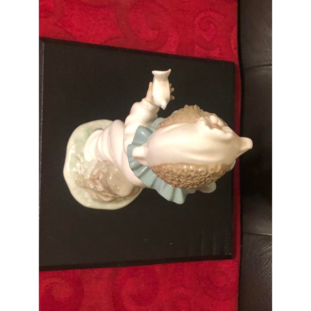 Ceramic Vintage Spanish Nao by Lladró Porcelain Clown Figurine "A Bird in Hand" For Sale - Image 7 of 8