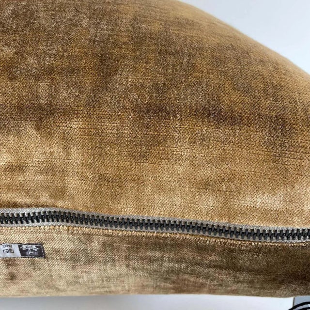 Not Yet Made - Made To Order Havane French Velvet Lumbar Pillow For Sale - Image 5 of 5