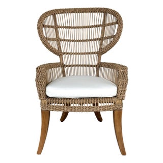 Made Goods Organic Modern Faux Rattan Aurora Dining Chair For Sale