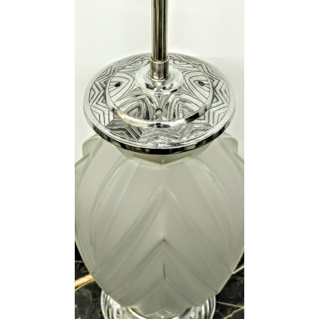 Marius-Ernest Sabino French Art Deco Table Lamp by Sabino For Sale - Image 4 of 7