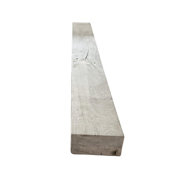 Wood Monumental Teak Wood Bench, Modern Organic, Bleached Finish For Sale - Image 7 of 10