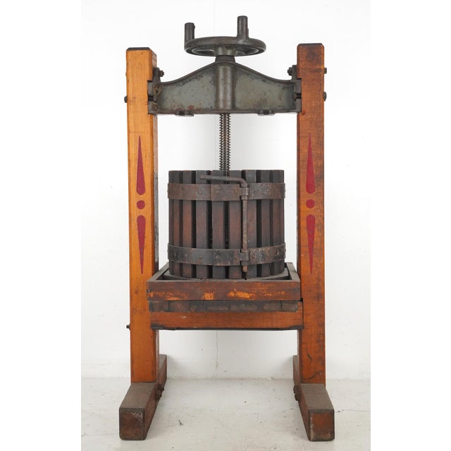 Antique Wooden Fruit Cider Press For Sale - Image 11 of 12