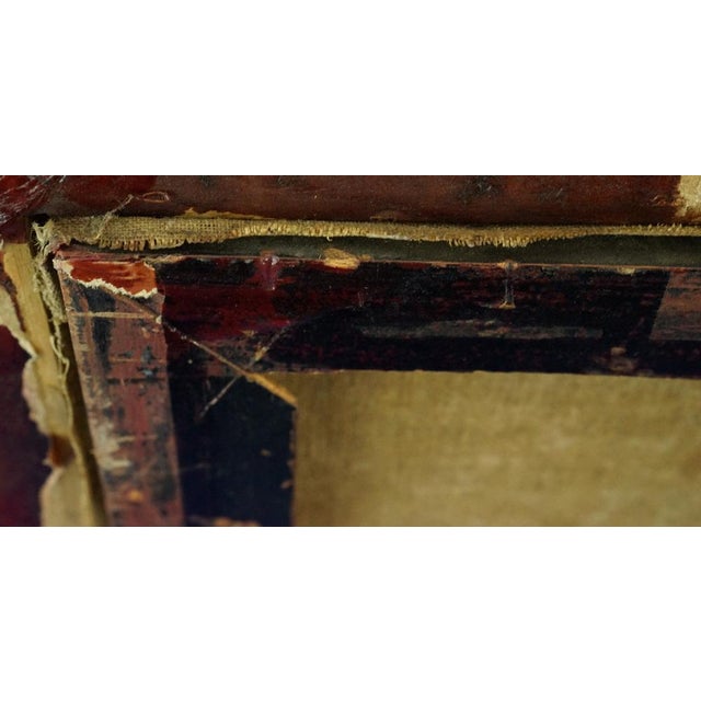 Eugène Alexis Girardet, Praying Arab with a Camel and Pyramids, Egypt, Late 19th Century, Oil on Canvas For Sale - Image 12 of 13