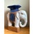 Off-white Vintage Glazed Ceramic Elephant Low Stool For Sale - Image 8 of 12