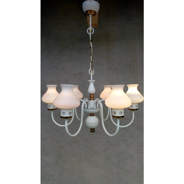 Vintage Chandelier & Table Lamp, 1970s, Set of 2 For Sale - Image 13 of 18