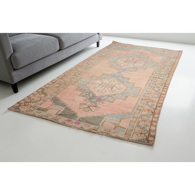 Transitional Bohemian Vintage Turkish Area Rug, Hand-Knotted Wool, Traditional Anatolian Motifs For Sale - Image 3 of 8