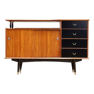 1950s Mid Century Tola & Ebony Credenza by Stonehill For Sale