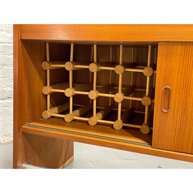 Danish Mid Century Modern Teak Dry Bar Attributed to Erik Buch, C. 1960's For Sale - Image 11 of 12