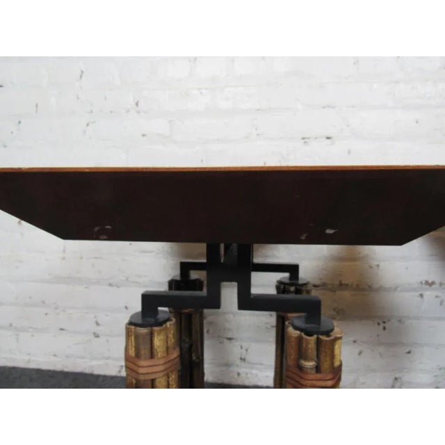 Late 20th Century McGuire Huxley Martini Tables - Set of 2 For Sale - Image 9 of 13