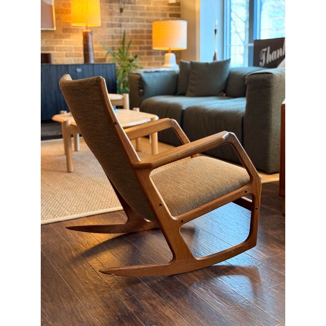 Georg Jensen Søren Georg Jensen Model-100 Teak Rocking Chair for Kubus Møbler For Sale - Image 4 of 12