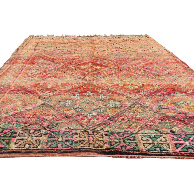 Tribal Vintage Beni M'Guild Moroccan Rug, 05'09 X 09'09 For Sale - Image 3 of 10