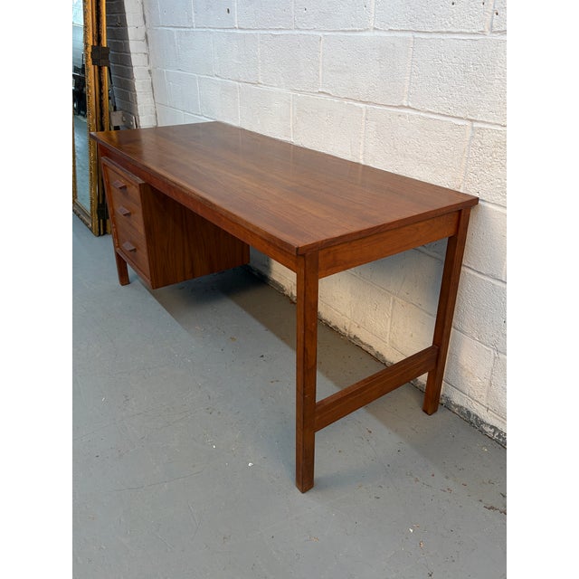 Mid-Century Modern Mid-Century Modern Danish Teak Writing Desk For Sale - Image 3 of 16