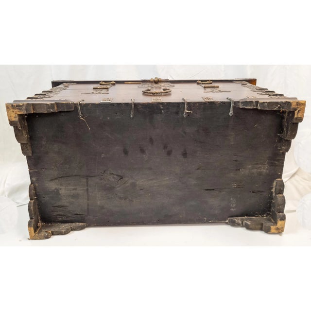 Early 20th Century Decorative Asian Korean Tansu Fall Front Chest For Sale - Image 12 of 13