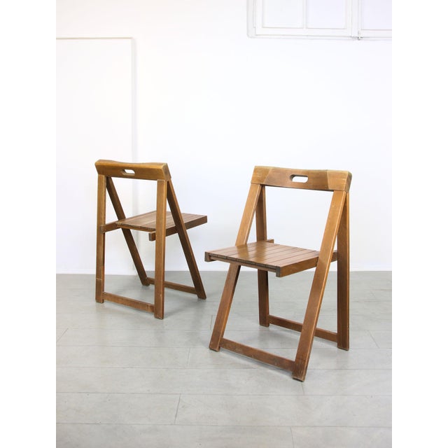 Set of Vintage Trieste Folding Chairs attributed to Aldo Jacober, 1960s For Sale - Image 3 of 17