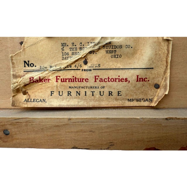 Baker Furniture Full Size Four Poster Bedframe For Sale - Image 10 of 10