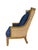 Navy Blue Late 20th Century Pair of Palecek Woven Wingback Lounge Chairs With Navy Cushions For Sale - Image 8 of 11