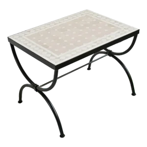 Outdoor Mosaic & Iron Side Table