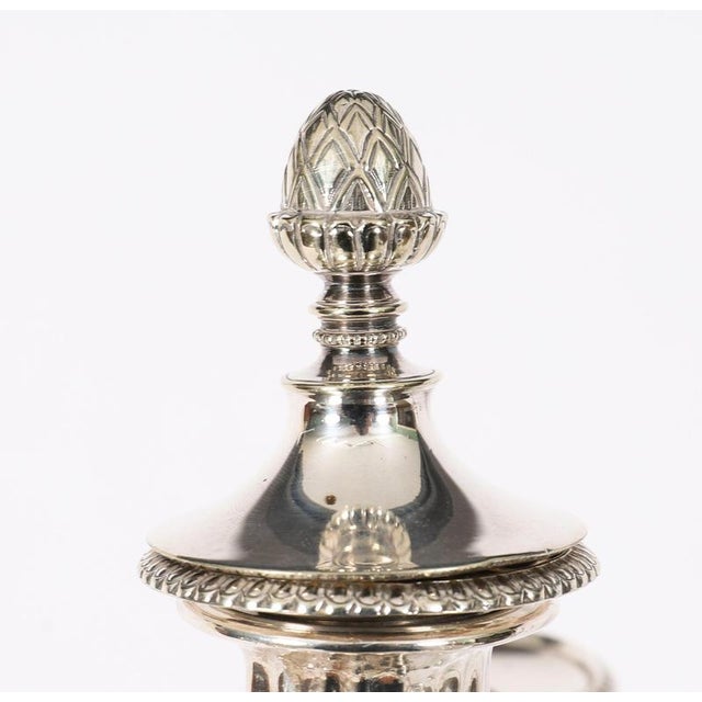 Antique Large Silver Plated Four Light Candelabra, Set of 2 For Sale - Image 9 of 18