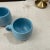 1970s 1970s Blue Frankoma Lazy Bones Ceramic Mugs- Set of 3 For Sale - Image 5 of 8