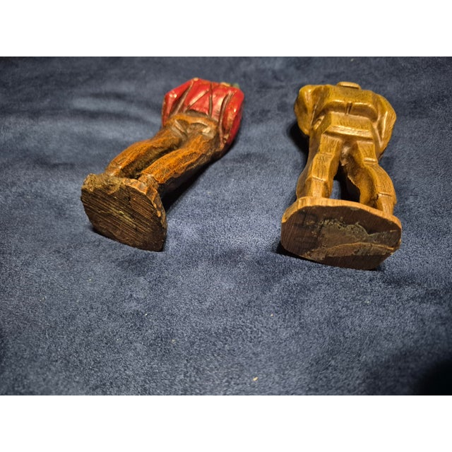 Syroco Vintage Syroco Wood Figurines From the Mid-Century Era For Sale - Image 4 of 8