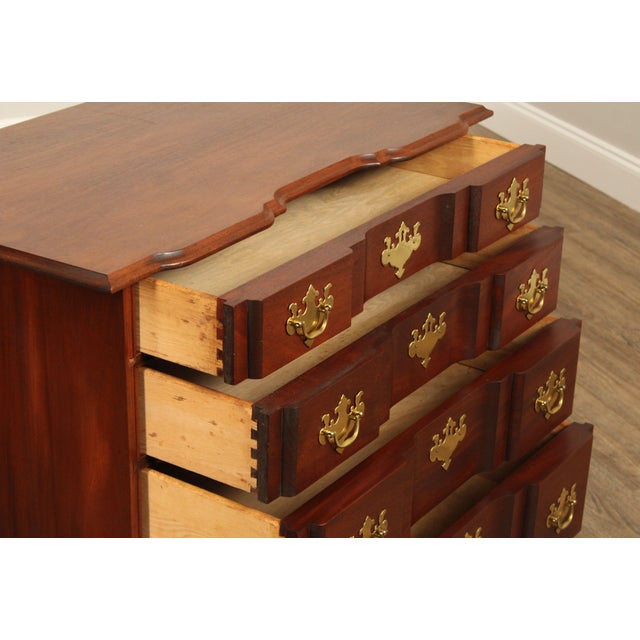 Chippendale Style Custom Crafted Mahogany Blockfront Chest For Sale - Image 4 of 13