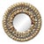 Vintage Monumental Shell Encrusted Round Mirror For Sale