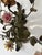 Green 19th Century Big Italian Tole and Porcelain Flowers Polychrome Sconces 3 Lights For Sale - Image 8 of 10
