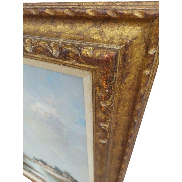 Mid 20th Century Impressionist Style Rustic Landscape Oil Painting by Willi Bauer, Framed For Sale - Image 10 of 13