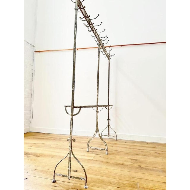 Victorian Wrought Iron Painted Coat Stand For Sale - Image 5 of 8