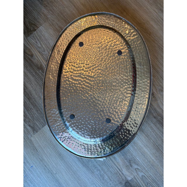 1990s 1990s Large Silver Serving Tray For Sale - Image 5 of 12