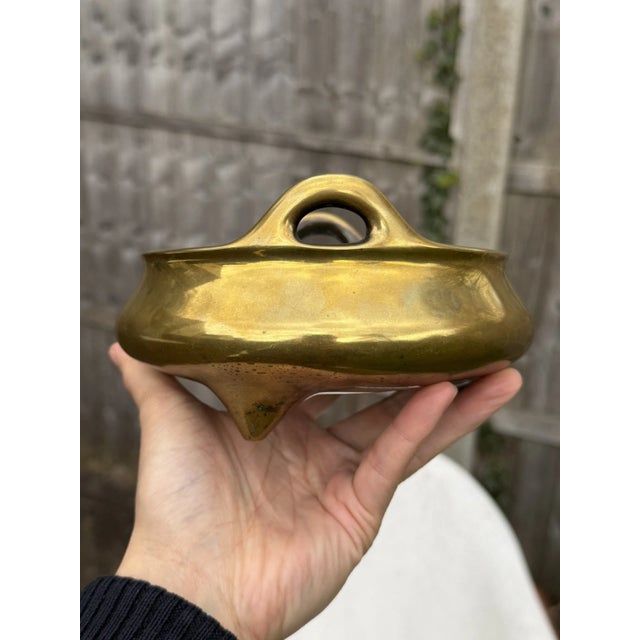 Fine Antique Chinese 17th Century Bronze Censer Incense Burner - Qing Dynasty For Sale - Image 4 of 6