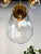 New Old Stock Clear Dome Pendant Lamp with Brass Gallery For Sale - Image 6 of 9