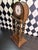 Oversized architectural table clock standing an impressive 25 inches tall, constructed in metal with an open framework of...