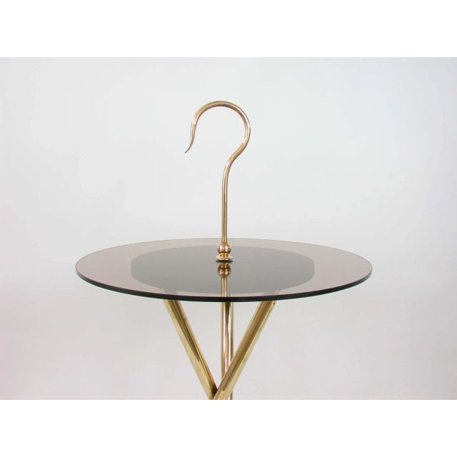 Mid-Century Italian Brass and Tinted Glass Occasional Table, 1950s For Sale - Image 5 of 13
