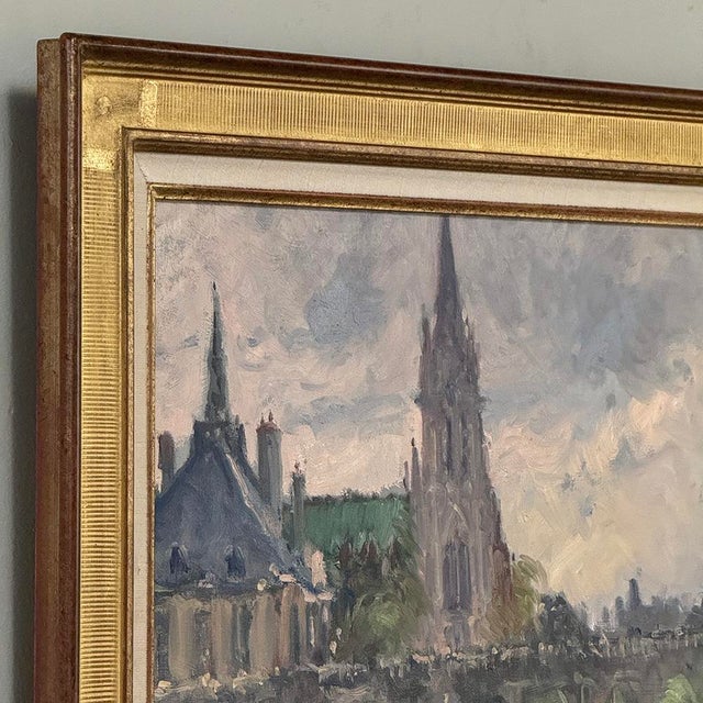 Framed Oil on Canvas by José Salvaggio (1953-) 'Place De La Carrière ~ Nancy' For Sale - Image 14 of 16