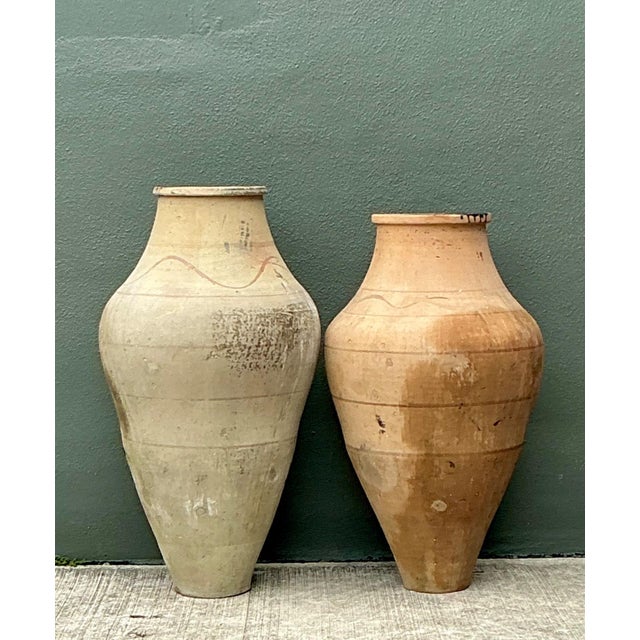 Late 20th Century Vintage Monumental Turkish Terracotta Vessels - A Pair For Sale - Image 5 of 12